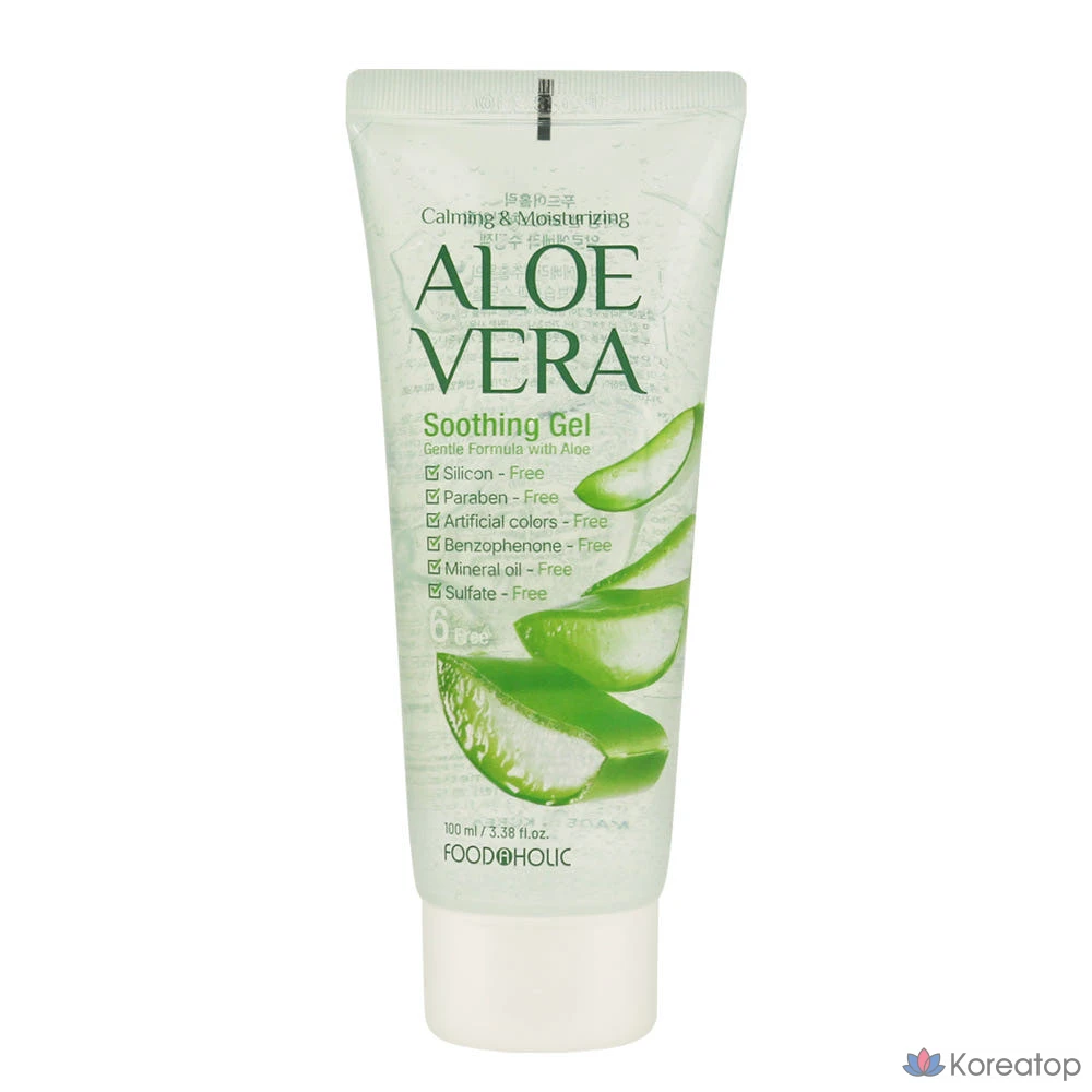 Успокаивающий гель с алоэ FoodaHolic Aloe Vera Soothing Gel, 100 мл, 1 шт.