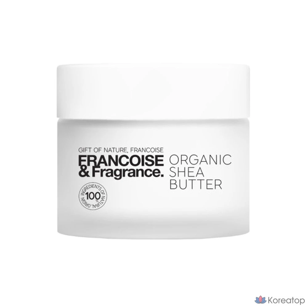 Органическое масло ши, 80 мл, 100% увлажняющий крем, повышающий эластичность кожи, Francoise&fragrance. Organic Shea Butter, 1 шт.