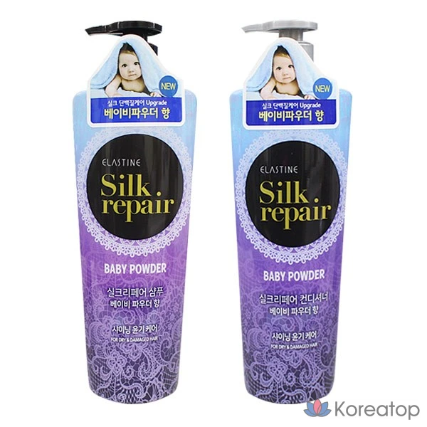 Шампунь Elastine Silk Repair Shining Baby Powder, 550 мл, 1 шт.