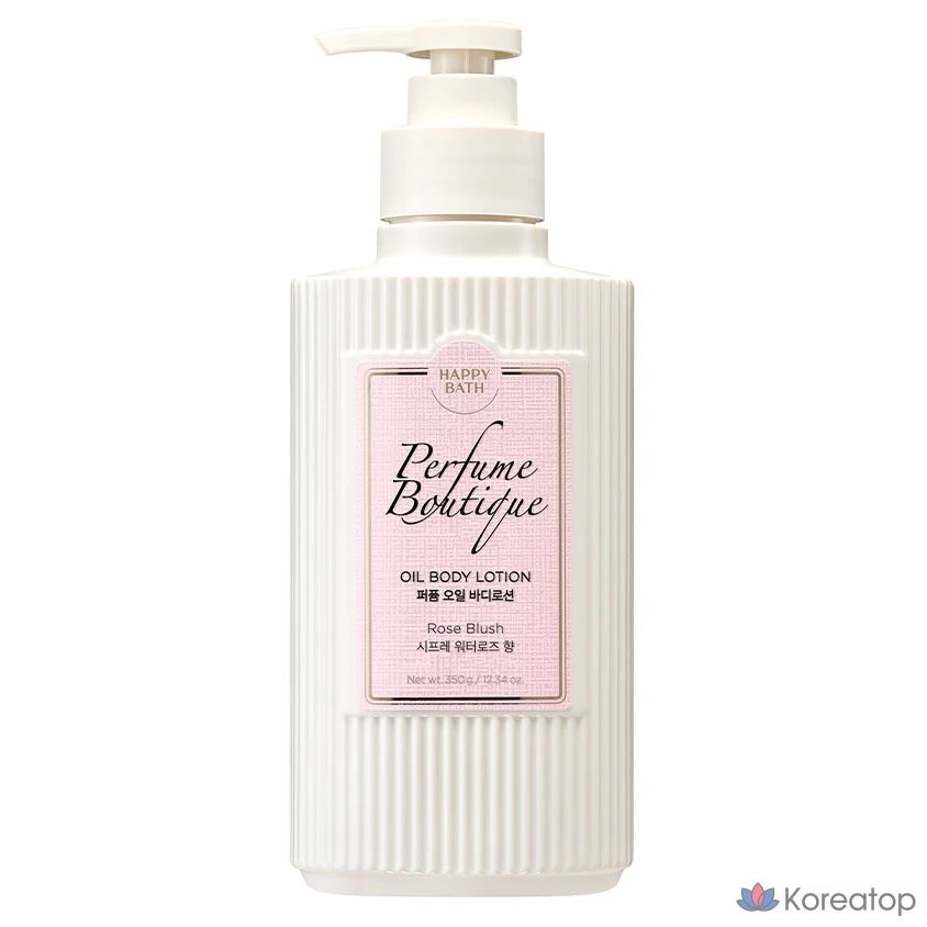 Парфюмерное масло-лосьон для тела Happy Bath Perfume Boutique с ароматом розы и шипровой воды, 350 г, 1 шт.