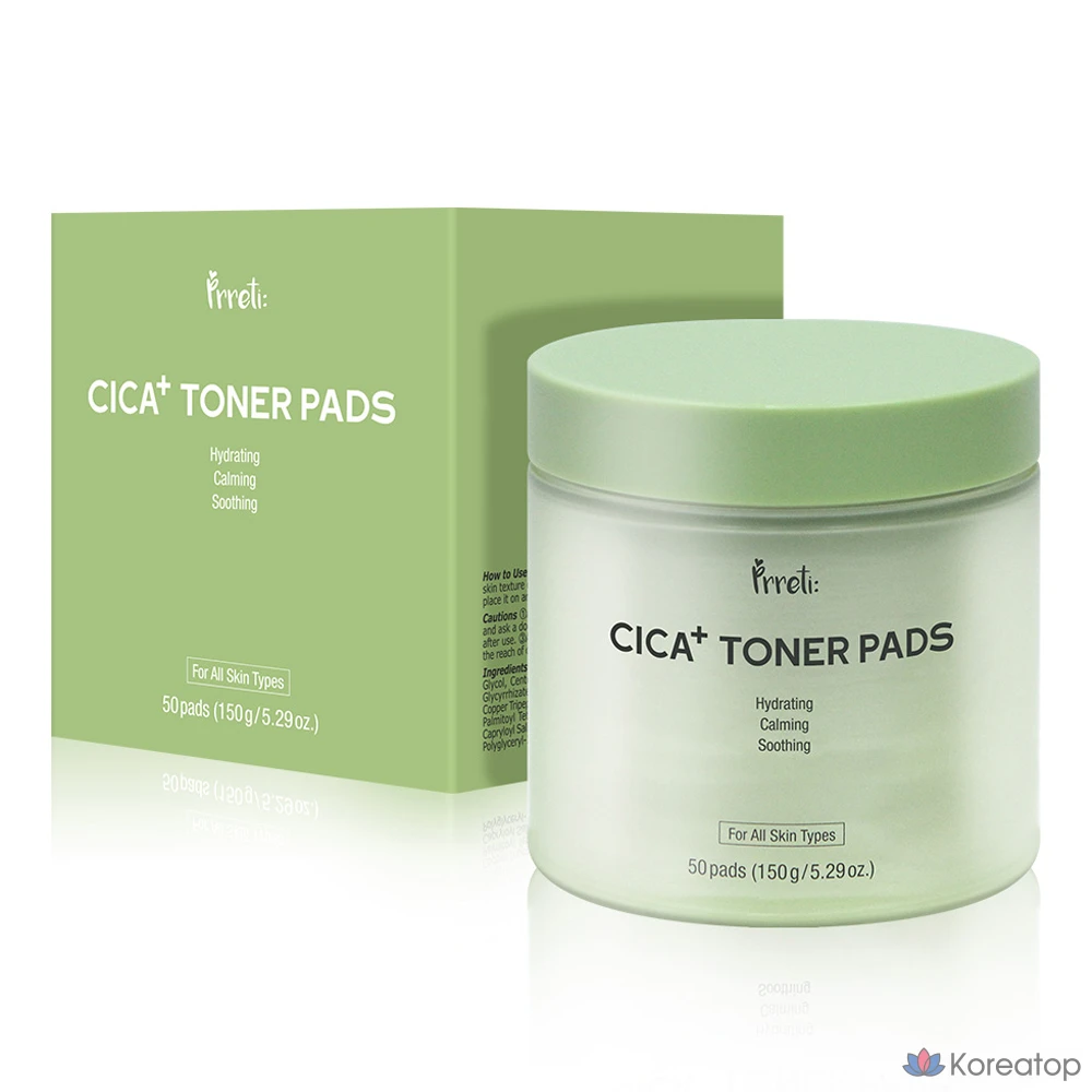 Тоник-подушечки Prreti Cica Plus, 150 г, 50 листов, 1 упаковка