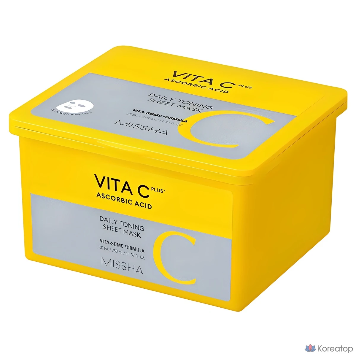 Тканевая маска для лица Missha Vita C Plus Daily Toning Sheet Mask, 30 шт.