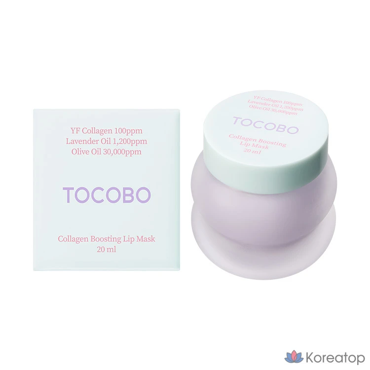 Ночная маска для губ Tocobo, 4 вида / Отшелушивающая маска для губ, маска для губ с коллагеном (для разглаживания морщин), 20 мл, 1 шт.