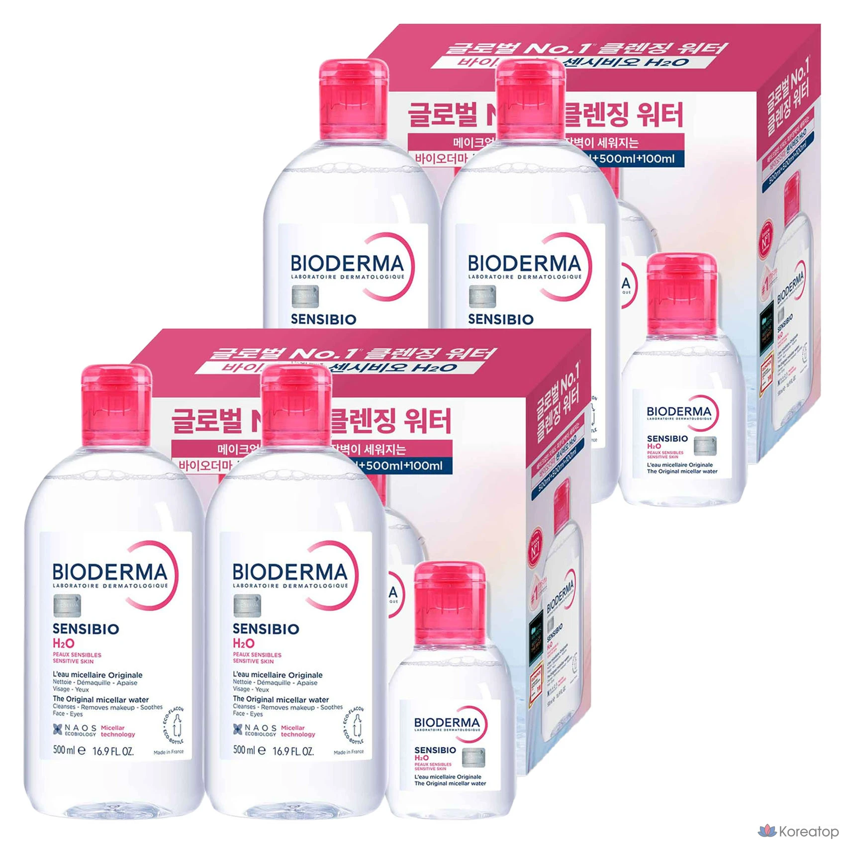 Очищающая вода Bioderma Sensibio H2O, 2 набора