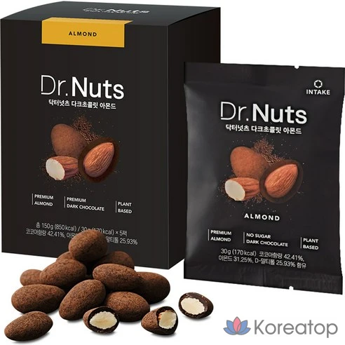 Темный шоколад со вкусом миндаля Dr. Nuts