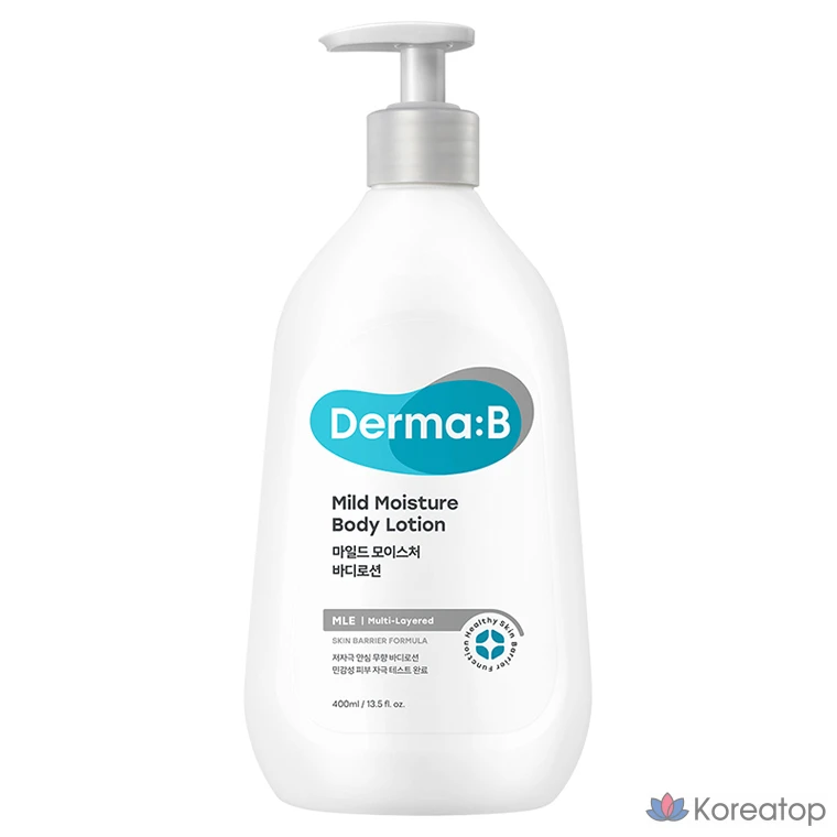 Лосьон для тела DERMA:B Mild Moisture Body Lotion Unscented, 400 мл, 1 шт.