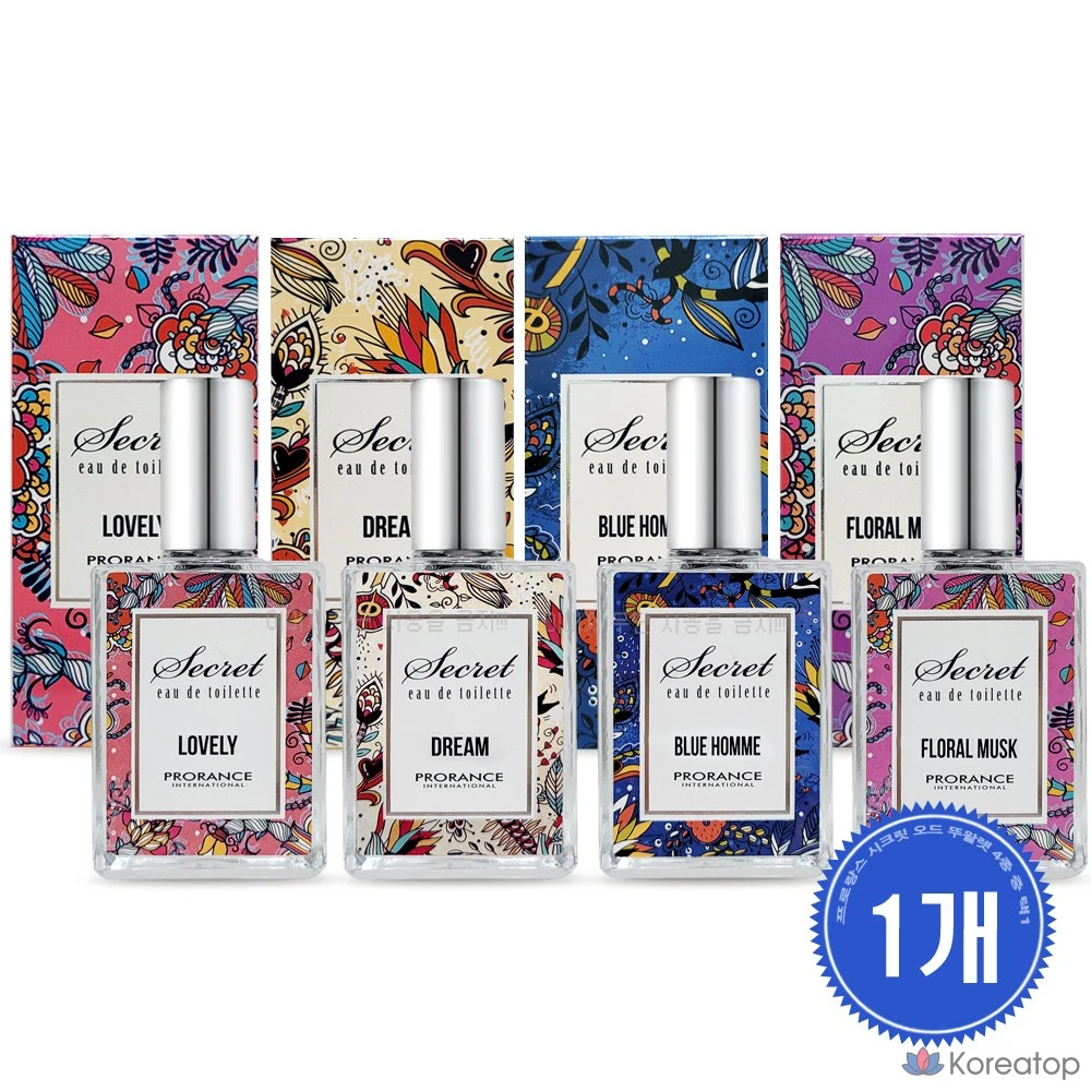 Туалетная вода Prorance Secret, 4 вида, 1 шт., 15 мл