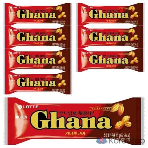 Шоколадный батончик с арахисом Lotte Confectionery Ghana