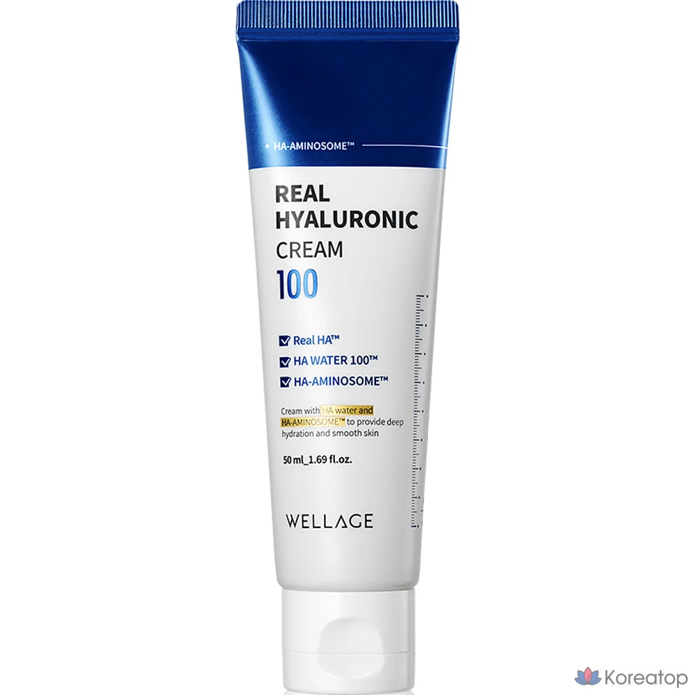 Крем Wellage Real Hyaluronic 100, 50 мл, 1 шт.