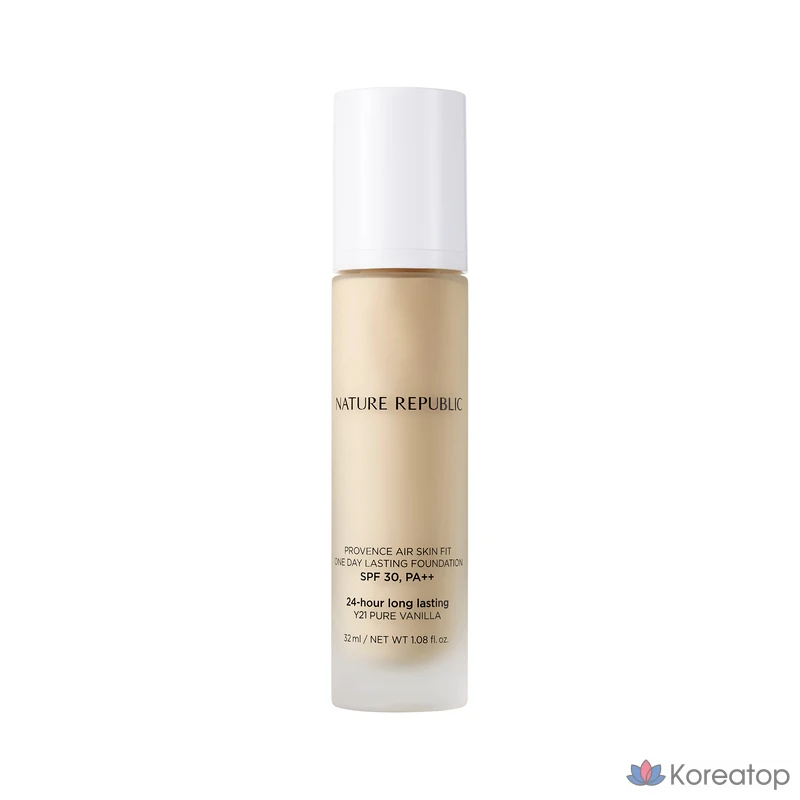Тональный крем Nature Republic Provence Air Skin Fit One Day Lasting Foundation, оттенок Y21 Pure Vanilla, 30 мл, 1 шт.