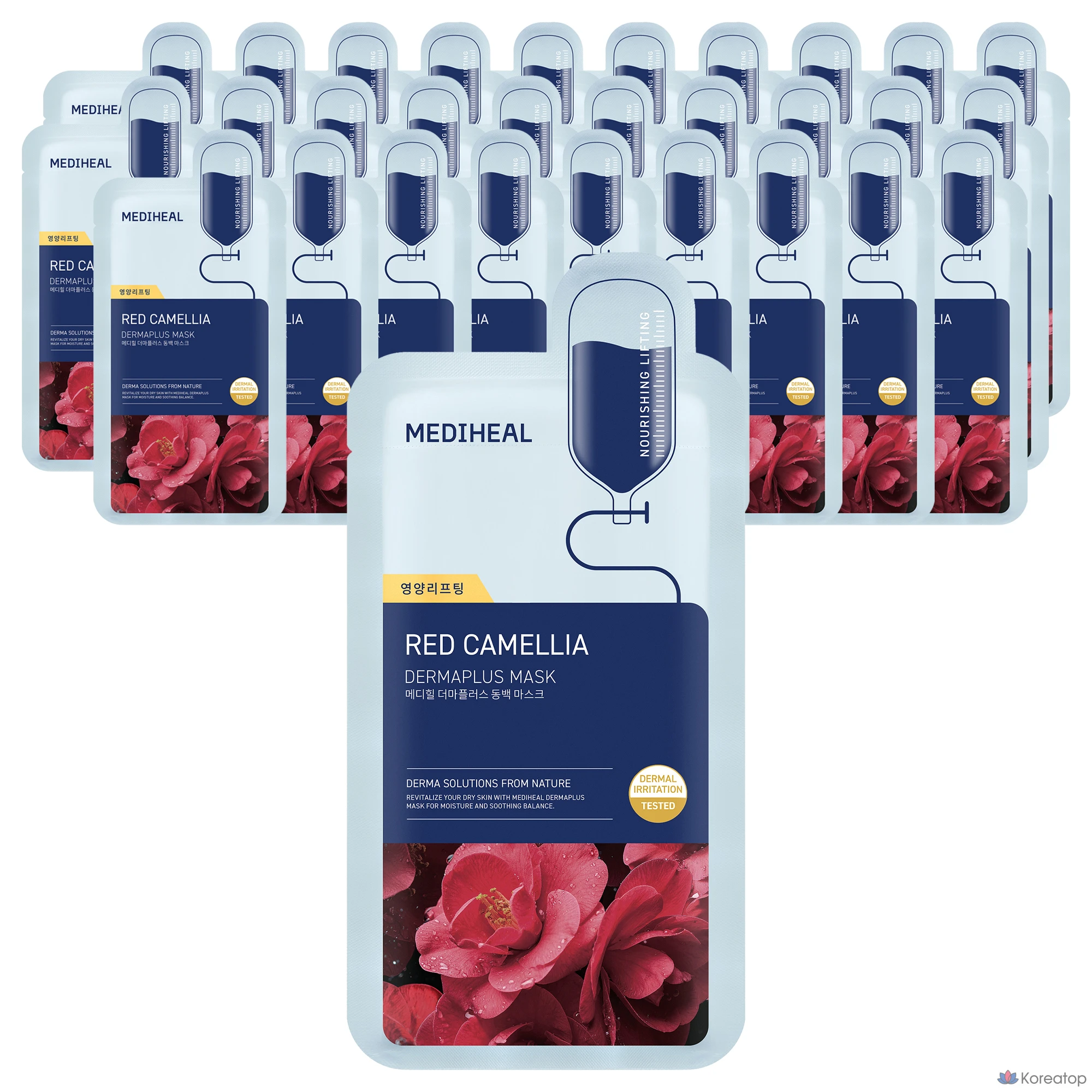 Тканевая маска для лица MEDIHEAL Dermaplus Camellia Mask, 40 шт.