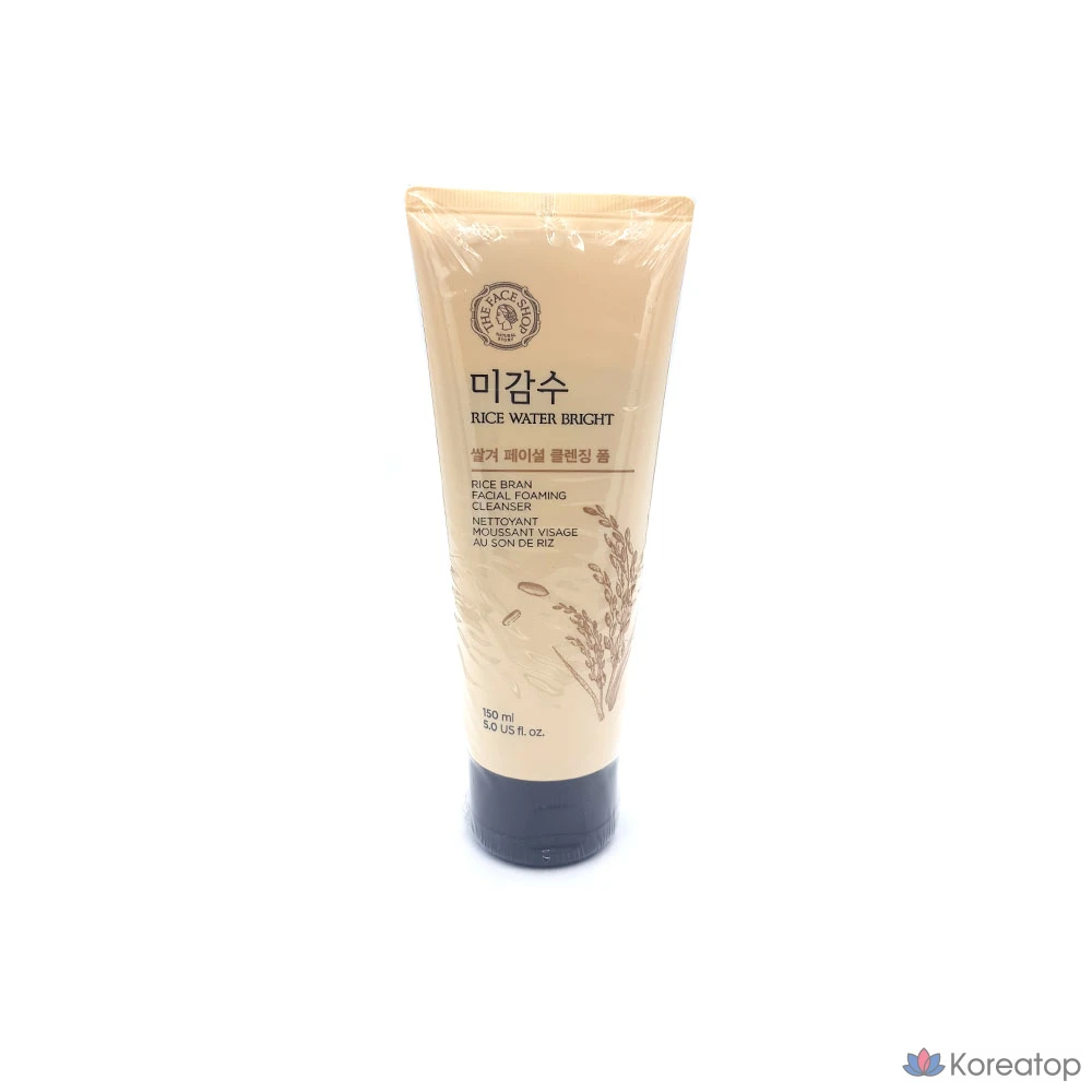 Очищающая пенка для лица The Face Shop Migamsu Bright с рисовыми отрубями, 150 мл, 1 упаковка.