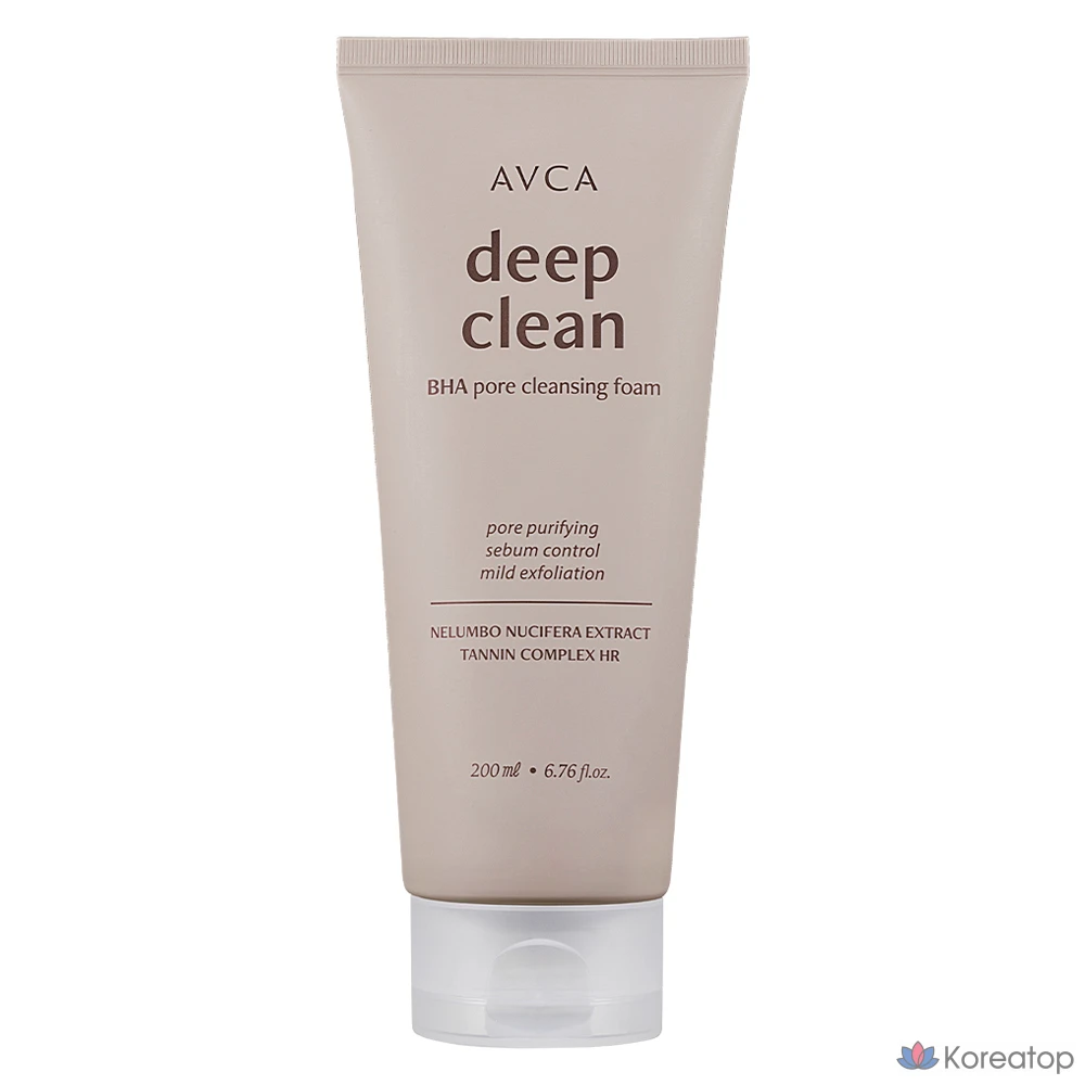 Очищающая пенка для лица AVCA Pore Deep Clean BHA, 200 мл, 1 шт.
