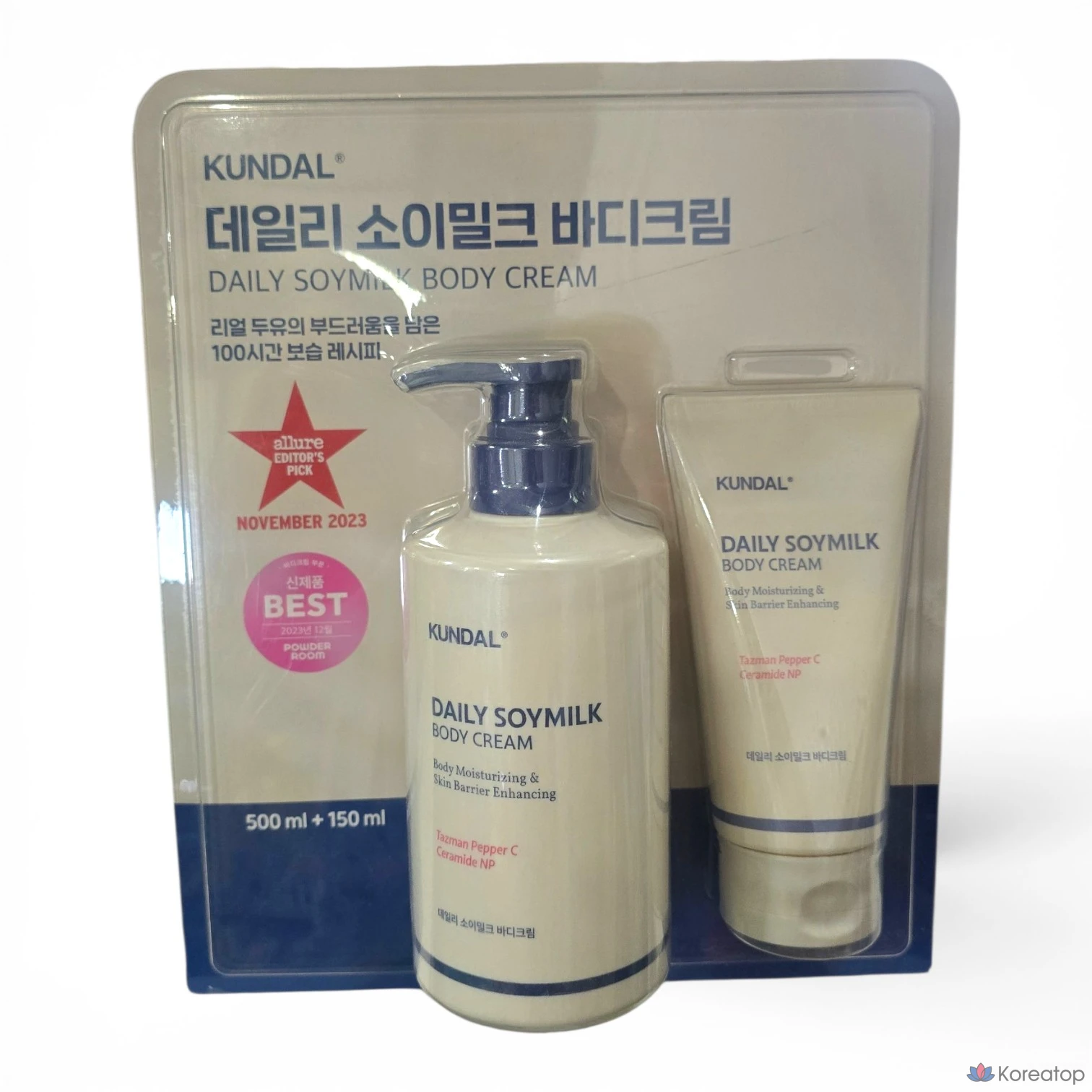 Увлажняющий крем для тела Kundal Rich Soy Milk Body Cream Mellow Vanilla, 650 мл, 1 шт.