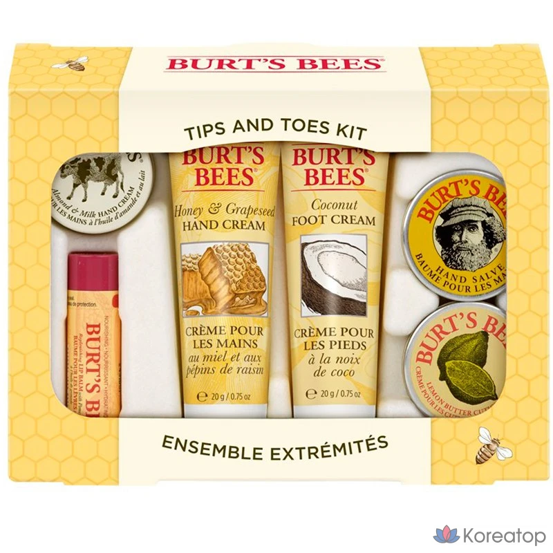 Набор для ухода за ногтями и кончиками пальцев Burt's Bees, 6 предметов, 1 шт.