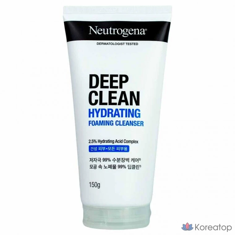 Пенка для умывания Neutrogena Deep Clean Hydrating Foaming Cleanser, 150 г, 1 шт.