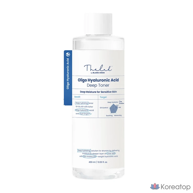 Тонер THE LAB by blanc doux Oligo Hyaluronic Acid Low Molecular Deep Toner, 400 мл, 1 шт.