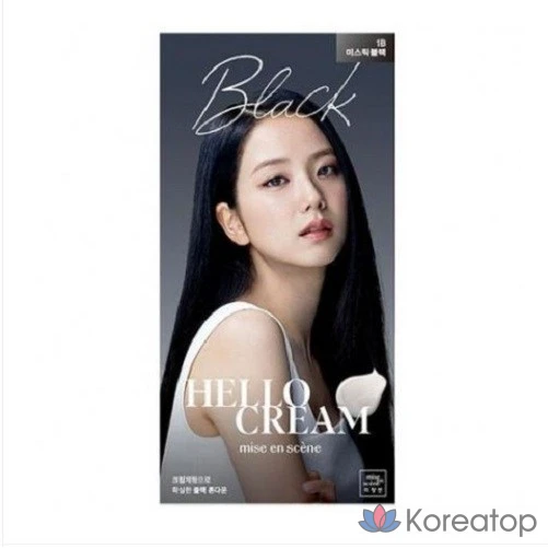Краска для волос Mise en Scene New Hello Cream, оттенок Mystic Black, 1 шт.