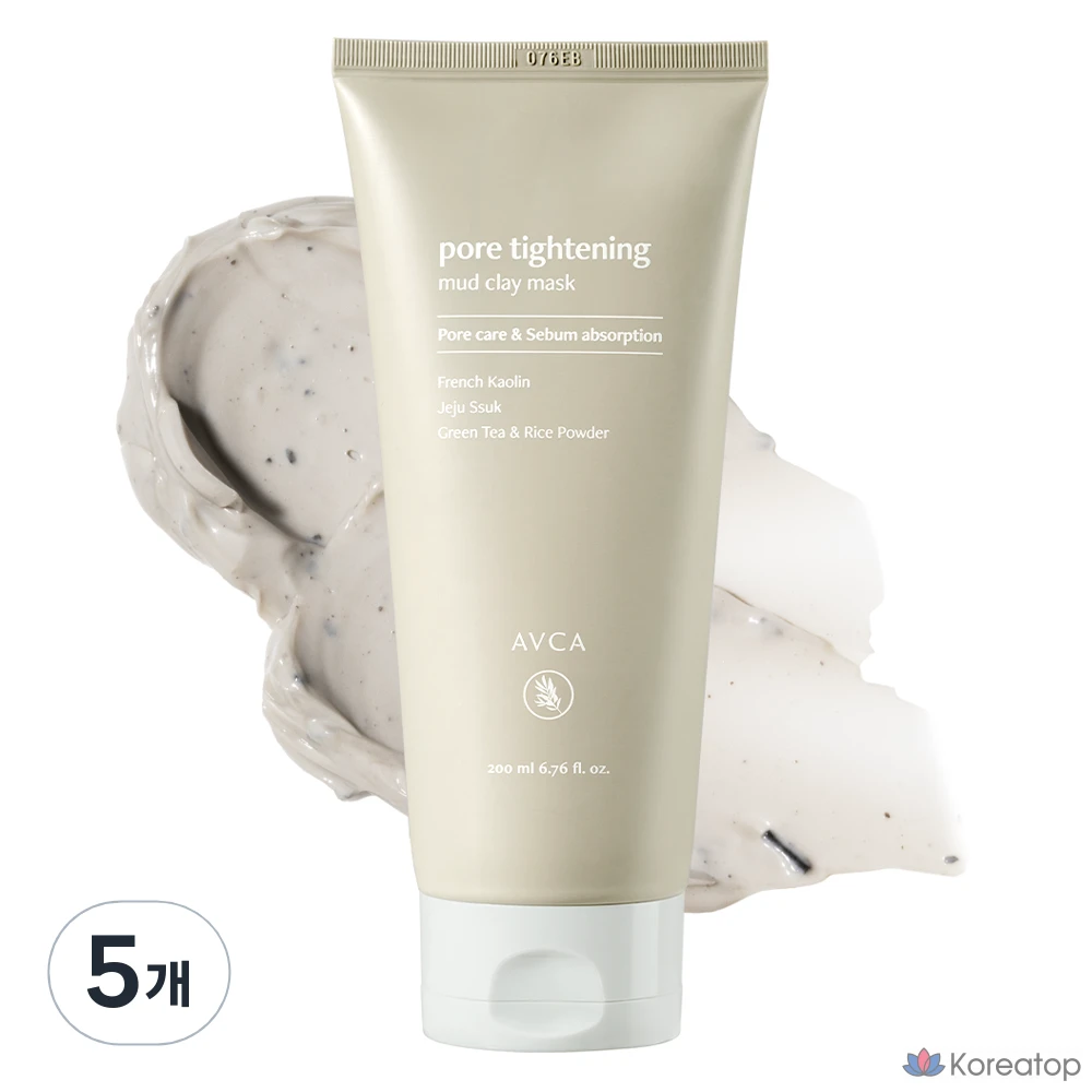 Маска для сужения пор AVCA Pore Tightening Mud Clay Pore Mask, 5 штук, 1 упаковка