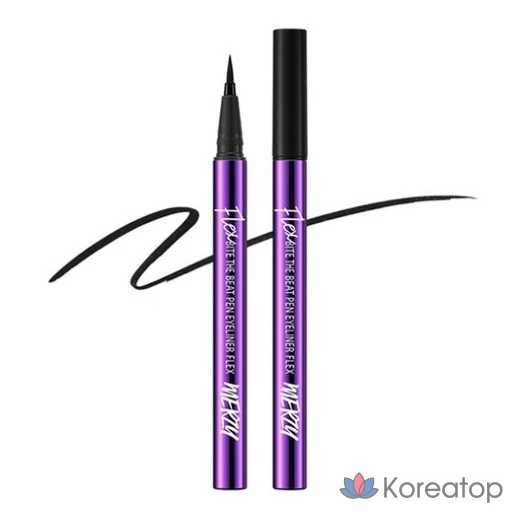 Подводка для глаз MERZY Bite The Beat Pen Eyeliner Flex, 0.6g, 1 шт., твердый черный