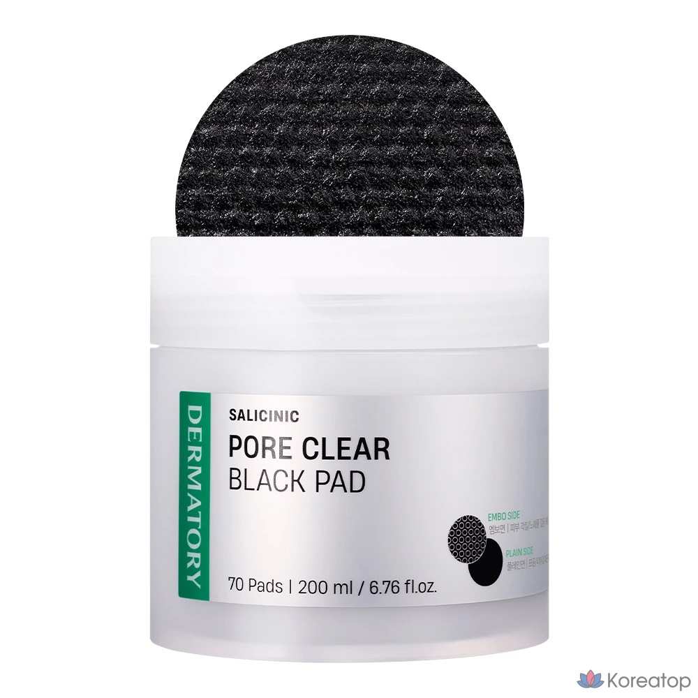 Пэды Dermatory Salicylic Pore Clear Black Pad, 200 мл, 70 шт.