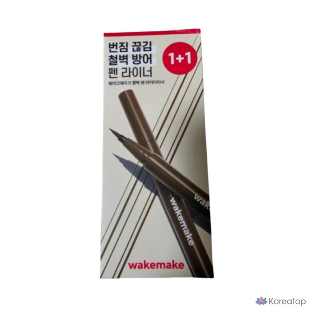 Подводка для глаз WAKEMAKE Iron Wall Pen Liner, оттенок 03 Dark Brown, 2 шт.