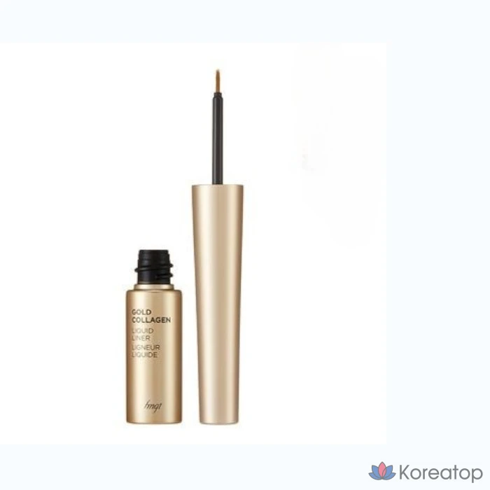 Жидкая подводка для глаз FMGT Gold Collagen Liquid Liner, оттенок Black, 1 шт.