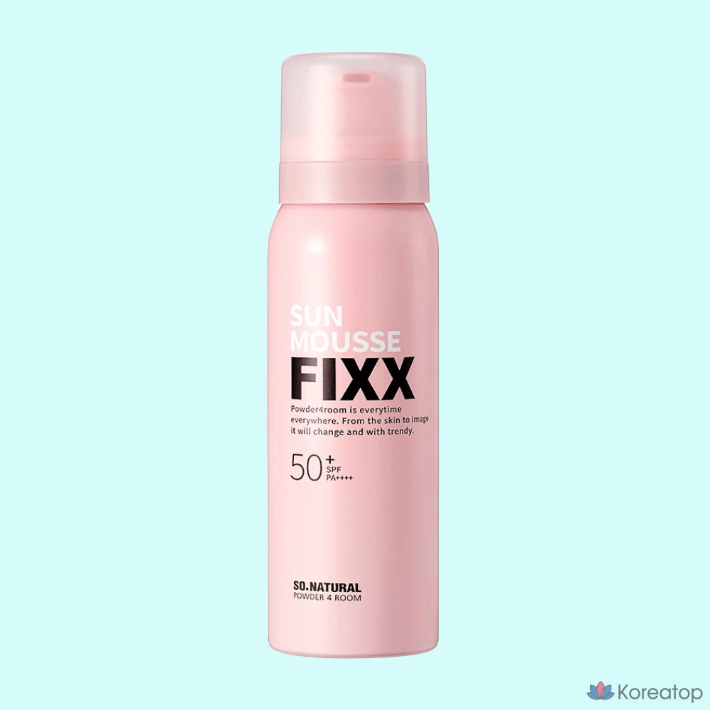 Солнцезащитный крем-мусс So Natural Fixing Glowy Sun Mousse Fixer, 75 мл, 1 шт.