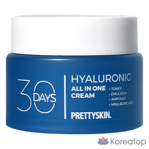 Увлажняющий крем PrettySkin «30 дней: все в одном» с гиалуроновой кислотой, 100 мл, 1 шт.