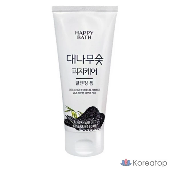 Очищающая пенка Happy Bath Bamboo Charcoal Pore Care Cleansing Foam, 200 г, 1 шт.