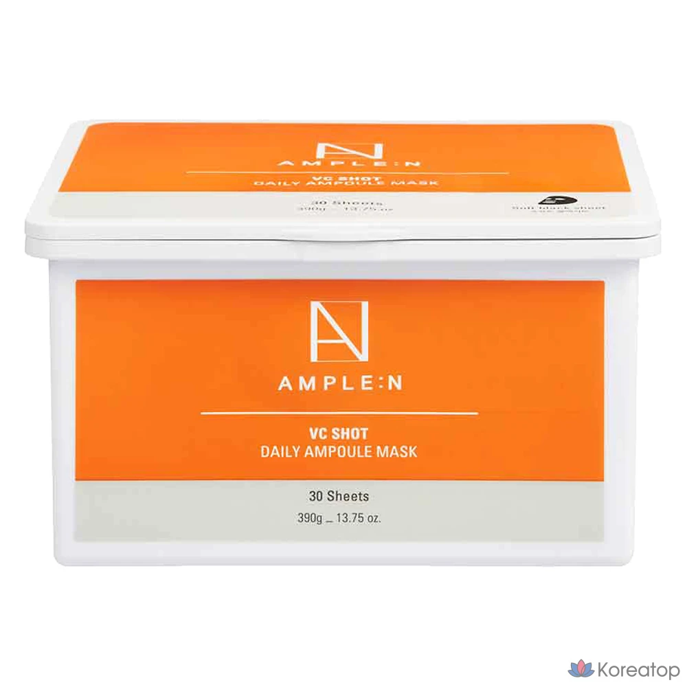 Ампульная маска для лица AMPLE:N &amp; Koreana VC Shot Daily Ampoule Mask, 1 упаковка, 30 штук