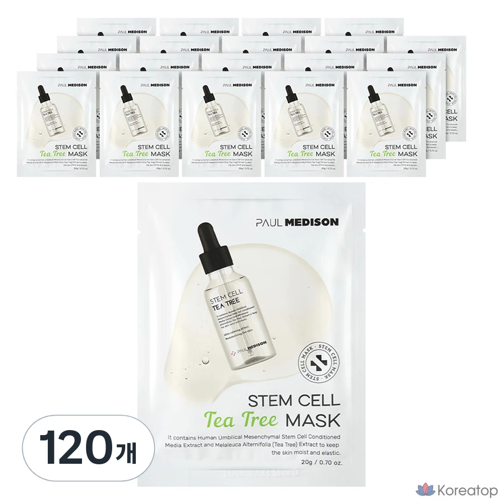 Маска для лица PAUL MEDISON Stem Cell Tea Tree, 120 штук, 1 упаковка