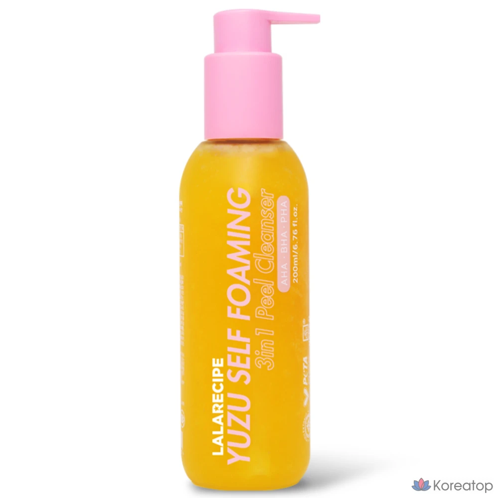 Пилинг-очищение LALARECIPE Yuja Self-Foaming 3-in-1 Peel Cleanser, 200 мл, 1 шт.
