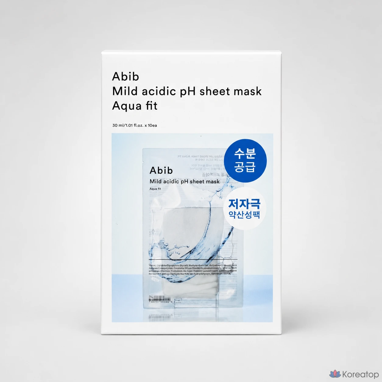 Тканевая маска для лица Abib Ive Low pH Sheet Mask Aqua Fit, 10 шт.