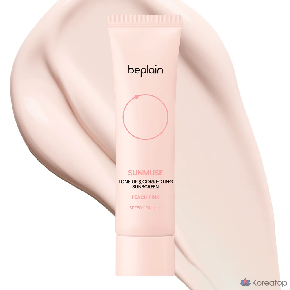 Солнцезащитный крем Beplain Sunmuse Tone Up & Correcting Peach Pink Sun Cream SPF50+ PA++++, 50 мл, 1 шт.