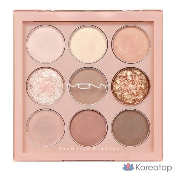 Тени для век Mqny 1001 Tone-on-Tone Shadow Palette Pro 9 Nude Mood, 1 шт.