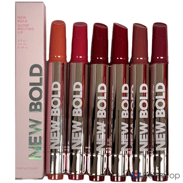 Помада The Face Shop fmgt New Bold Glow Melting Lip 2.9g (№ 01–06), 1 шт., оттенок 04 Cherry Cool Blossom