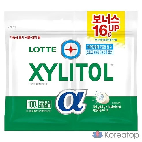 Жевательная резинка Lotte Xylitol Alpha Original Refill