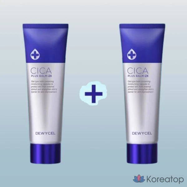 Крем для лица DEWYCEL E-Double Cica Cream Sica Plus Balm 2X, 2 шт.