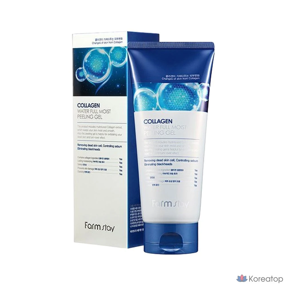 Пилинг FarmStay Collagen Water Full Moist Peeling Gel, 180 мл, 1 шт.