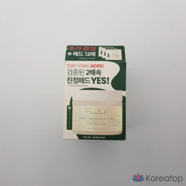 Успокаивающие подушечки THE LAB by blanc doux с зелеными флавоноидами, 90 листов + 12 листов, 1 упаковка.