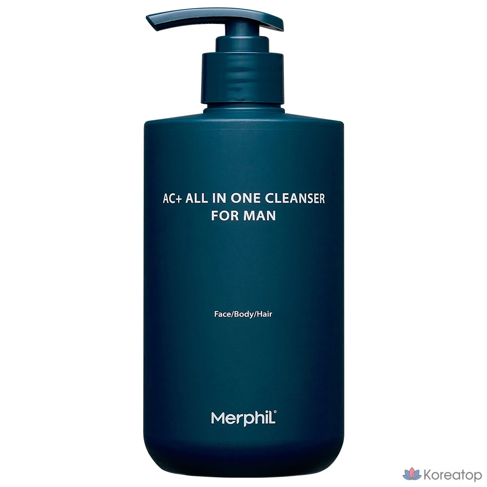 Merfil Шампунь и гель для душа «все в одном» для мужчин: от акне, себорейного дерматита и неприятного запаха кожи головы, 1 шт., 500 г