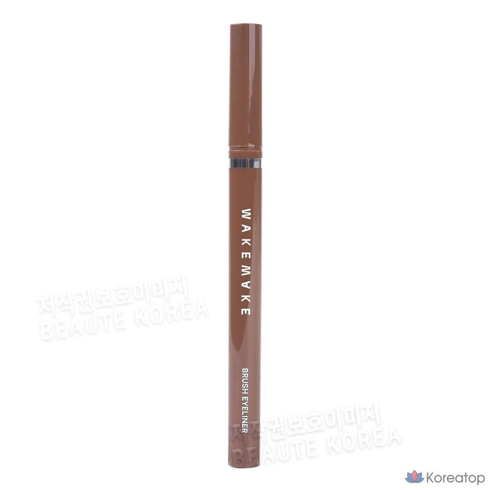 Подводка для глаз WAKEMAKE Iron Wall Brush Liner, оттенок 02 Brown, 1 шт.