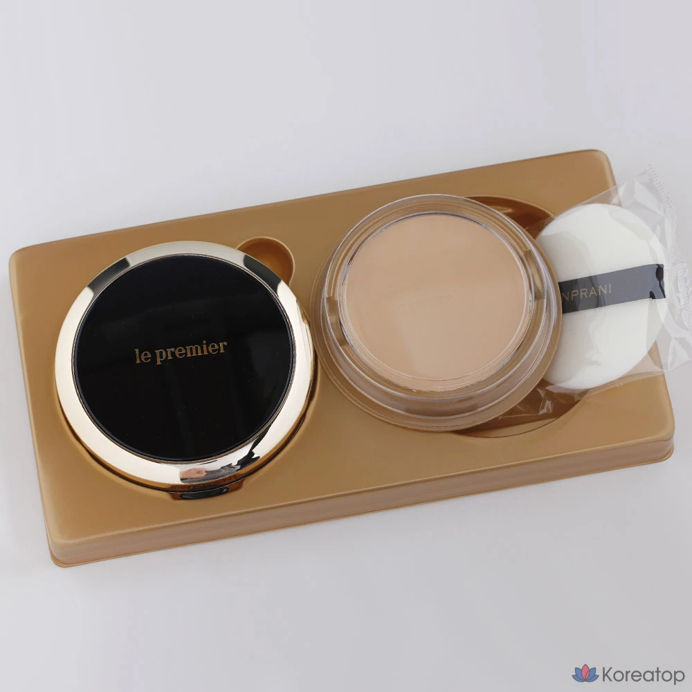 Пудра-компакт Enprani Le Premier Covering Pact, оттенок 23 (Natural Beige), 15 г, 2 шт.