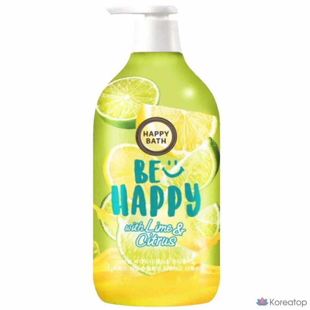 Гель для душа Happy Bath Smile Body Wash Wellness Yuja &amp; Lime, 900 мл, 1 шт.