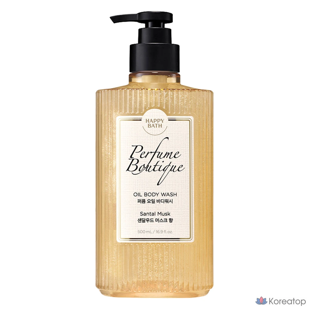 Парфюмерное масло для тела Happy Bath Perfume Boutique, сандаловое дерево и мускус, 500 мл, 1 шт.