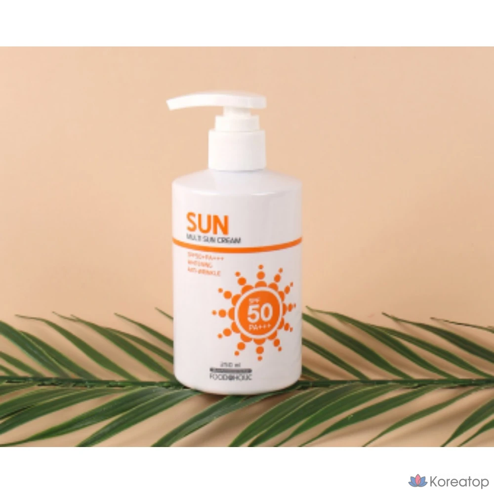 Солнцезащитный крем FoodaHolic Pump Type Large Capacity Sun Cream Whitening Daily Body Care, 1 мл, 1 шт.