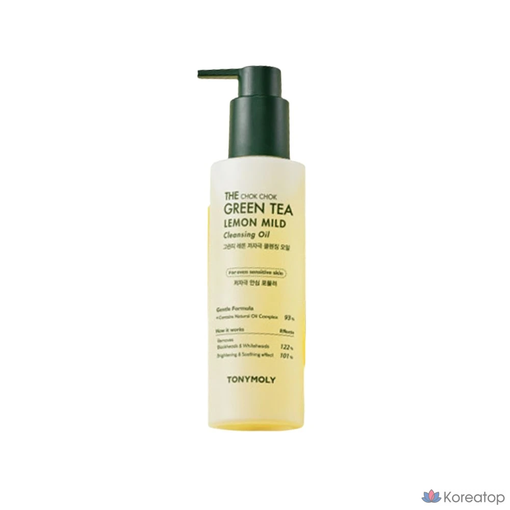 Очищающее масло Tony Moly The Chok Chok Green Tea Lemon Low Irritation Cleansing Oil, 200 мл, 1 шт.