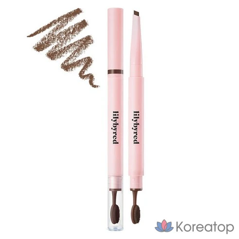 Карандаш для бровей Lilybyred Hard Flat Eyebrow Pencil 04 темно-коричневый