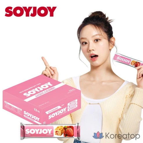Батончик Soyjoy Клубника с высоким содержанием белка и клетчатки, без глютена